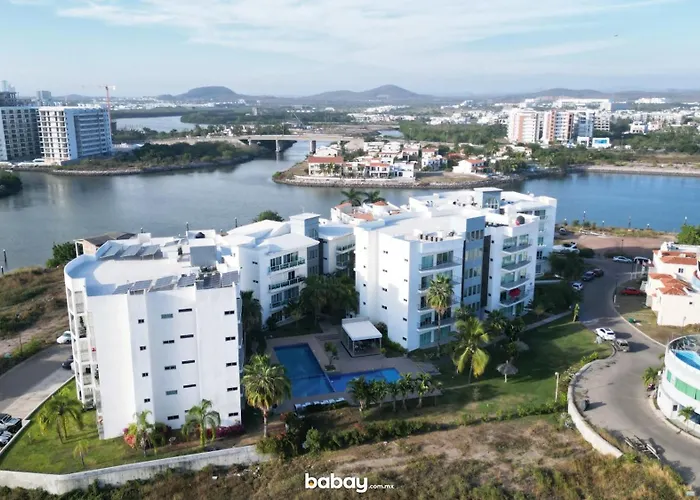 Apartamento Departamento Isla Marina Mazatlán con alberca
